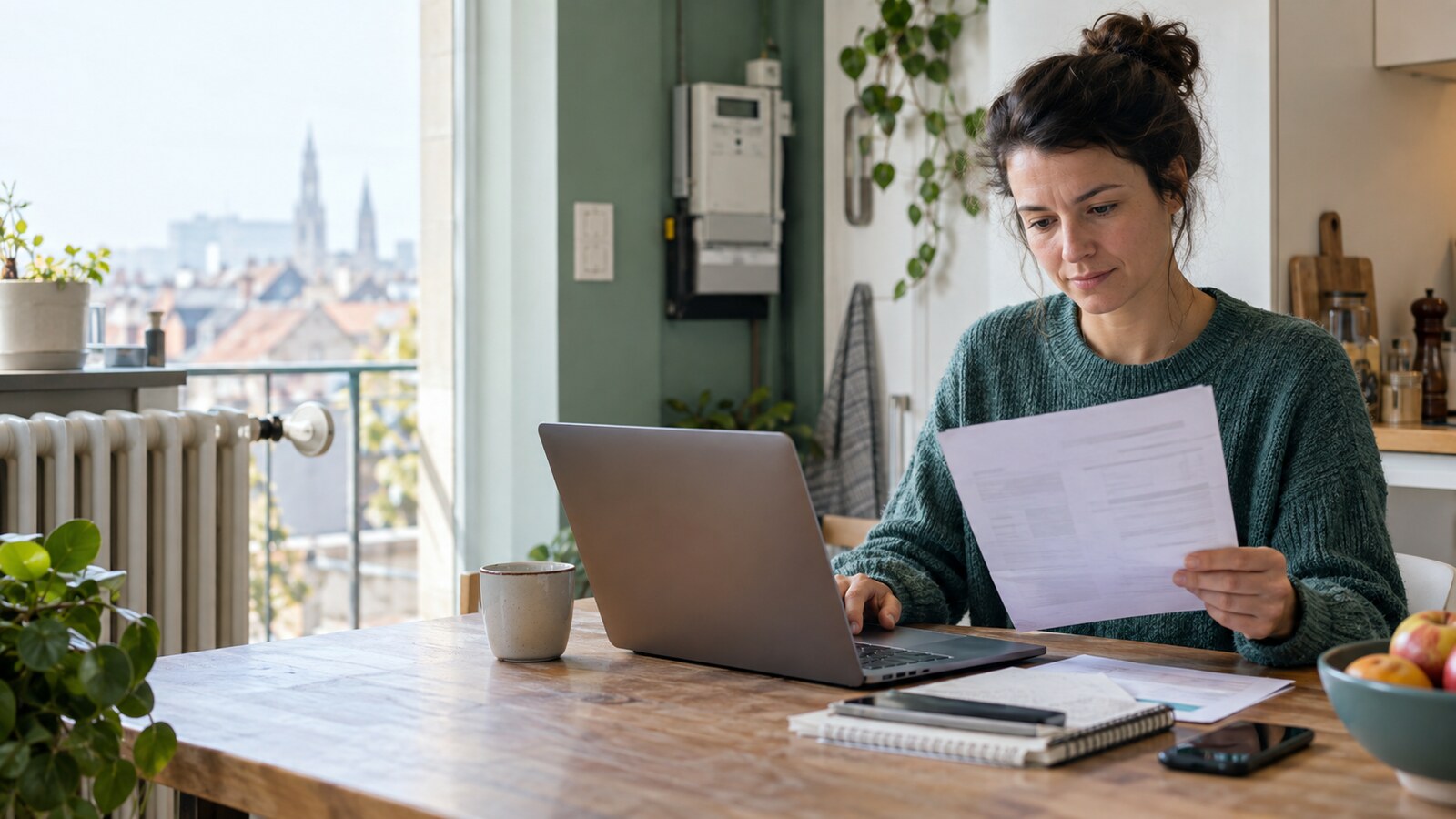 Une cliente vérifie son tarif social énergie à partir de sa facture et du service en ligne officiel.