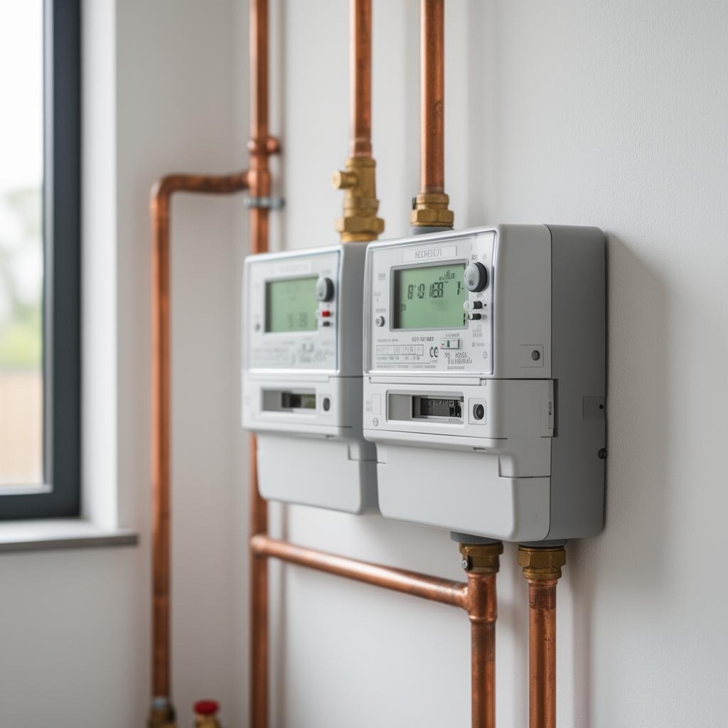 Compteurs intelligents électricité et gaz d'un foyer belge moderne